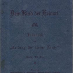 Kinderbuch in deutscher Sprache, das während des Krieges in Luxemburg (1915) veröffentlicht wurde.