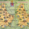 Carte postale vintage : Sites touristiques d'un pays en photos, années 50 et 80