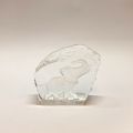 Éléphant en cristal gravé de Suède, tranche originale signée, hauteur 10 cm