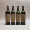 Quatuor de bouteilles Château Prieurs de la Commanderie, millésime 1967, état varié
