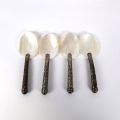 Set of 4 Victorian silver and mother-of-pearl spoons, 19th century