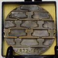 Patinierte Bronzemedaille "Minière et Métallurgique RODANGE 1872-1972" mit Originalbox