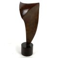 Sculpture en bronze "Chouette Effraie" de Gérard Boudon, édition limitée