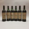 Box of 6 bottles Château de Pez 1966, dusty labels, shoulder levels