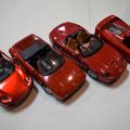 Ensemble de 4 voitures réduites en métal 1/18 FERRARI