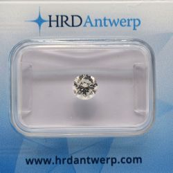 Natural diamond 0.62 Ct, Clarity VS1, Brilliant cut, Color F, Certificate HRD