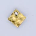 Broche losange en or 18 carats avec diamant de 0,10 ct, 5,65 g