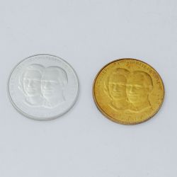 Gedenkmünzen zur Silberhochzeit von Großherzog Johann und Josephine-Charlotte