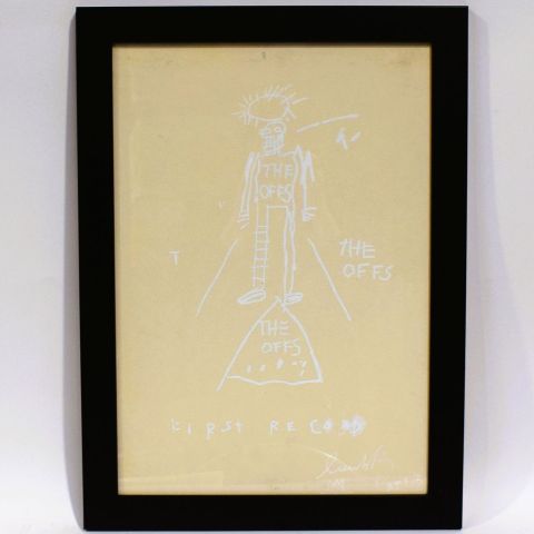 Lithographie de J-M Basquiat, The Offs, signée, édition limitée, encadrée.