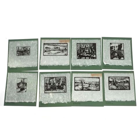 Huit linogravures de Nico Klopp : Édition "Les peintres Mosellans", 1974