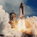 Historic launch of Space Shuttle Endeavour on mission STS-57 in 1993