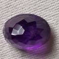 Natural Amethyst 6 Ct, oval faceted, GLI certificate included