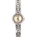 Watch in 18K white gold, brilliant-cut diamonds, 1950s, Tower watchmaking house