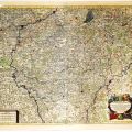 Carte ancienne du Duché de Luxembourg, édition de 1692, exemplaire aquarellé d'époque