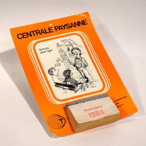 Calendrier 1984 de la Centrale Paysanne : Éphéméride complet en papier, 30 x 21 cm