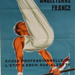 International gymnastics poster 1964: Luxembourg, England and France