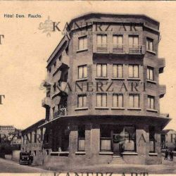 Carte postale ancienne de l'Hôtel Dominique Rauchs avec la Brasserie Mousel