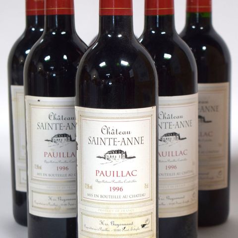(PAUILLAC) 6 Bouteilles du Château SAINTE-ANNE 1996