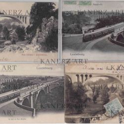 5 old postcards of the Pont Adolphe du Luxembourg
