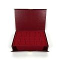 Boîte de rangement MÜNZEN en simili cuir pour pièces de collection