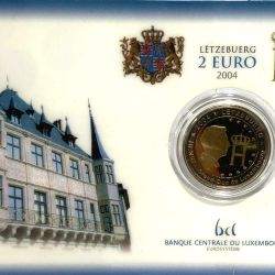 2 euro coin "Lëtzebuerg" 2004 special edition in Plexiglas