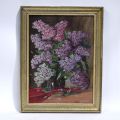 Deux tableaux d'Eugène Schergen : Bouquet de coquelicots et de lilas