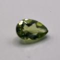 Natural olive green peridot, 1.51 ct, pear cut, with AIG certificate