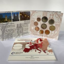Collection "Euro" Luxembourg : pochette de 9 pièces sous plexiglas, édition 2006
