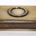 Silver plated metal case for matchbox