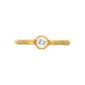 Solitaire ring in 18K yellow gold with brilliant cut diamond approx. 0.25 ct