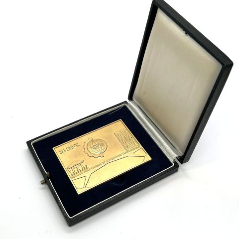 Plaquette académique en bronze doré pour l'ouverture de l'UTL, 1973