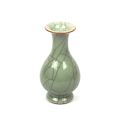 Vase vert craquelé chinois du XXe siècle, hauteur 17,5 cm