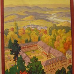 Original poster from Bad Mondorf, Luxembourg, published by the Universitaires de Strasbourg, 20/30s.