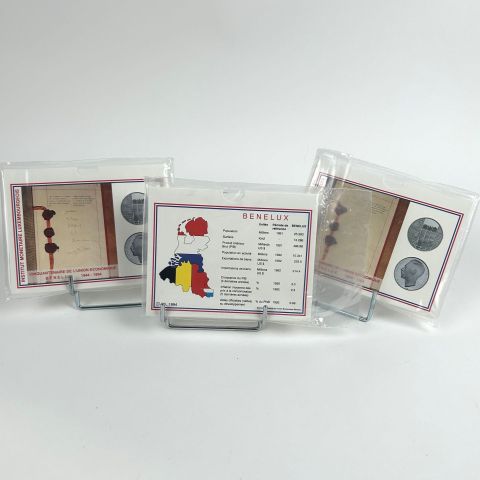 Ensemble de pochettes : Pièce de 250 Francs, Cinquantenaire Union Économique, 1994