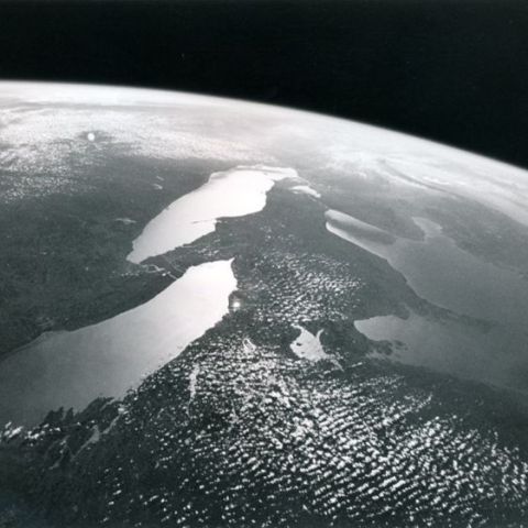 Vue historique du globe terrestre par la NASA, tirage chromogénique authentique