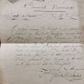 Quittance manuscrite 1799 des Domaines Nationaux pour prorata du moulin d'Eich