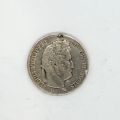 5 francs Louis-Philippe I coin, silver 1833, raised edge, rare