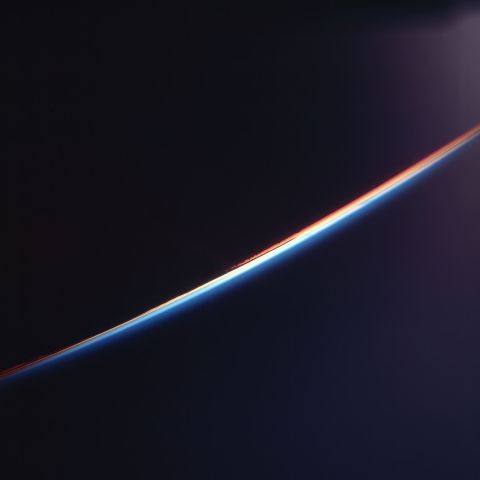 (NASA. RARE. GRAND FORMAT. TERRE. GEMINI IV) Superbe photographie du limbe de la Terre