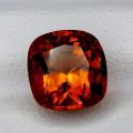 Rare bright orange citrine of 3.89 Ct untreated, with GFCO Swiss certificate