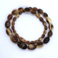 Olive, brown and ivory horn necklace, elegant and unique