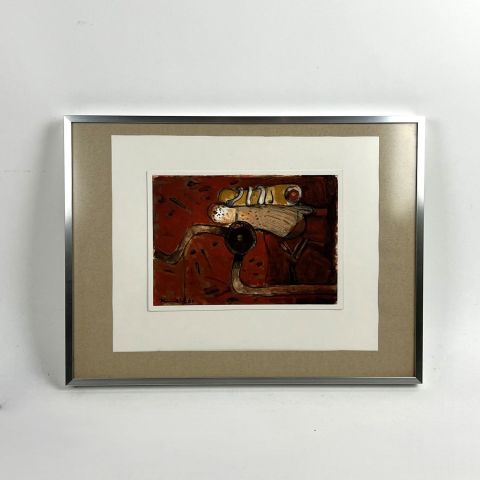 Emile Kirscht, Composition en gouache, 1985, Prix Grand-Duc Adolphe 1959