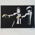 Banksy Pulp Fiction silkscreen, Numbered edition with M Arts certificate, 39/150