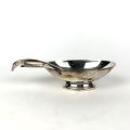 Saucière ovale en métal argenté Christofle avec cuillère, élégance et luxe réunis