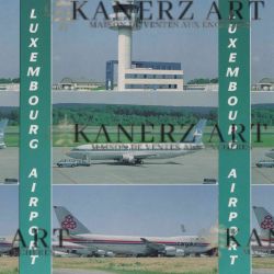 Postcards of LUXAIR and CARGOLUX aircraft at Useldange airport