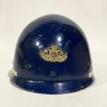 Casque de Pompier de Diekirch avec écussons et provenance prestigieuse