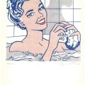 Impression d'artiste de Roy Lichtenstein : "Girl in Bath", 1/10, signée