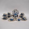 Service à thé MASON'S BELVEDERE en porcelaine anglaise - 7 tasses et sous-tasses