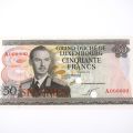 Billet de 50 Francs Luxembourg 1972, état neuf, collection Rosseiljong & Thielen