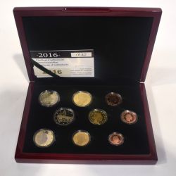 Proof 2016 set: 8 current EURO coins + €2 commemorative, limited edition
