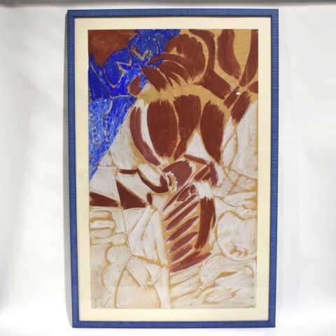 Moritz NEY (1947) : Composition, Aquarelle sur papier, signée et datée 1991